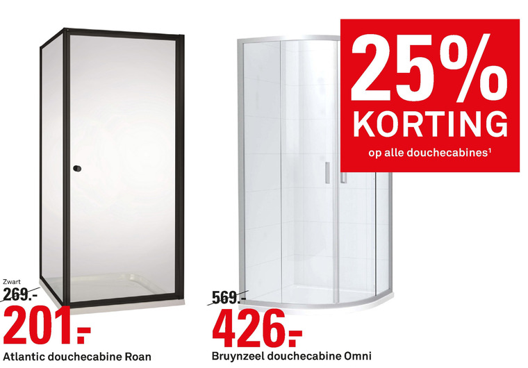 Atlantic douchecabine folder aanbieding bij Karwei details