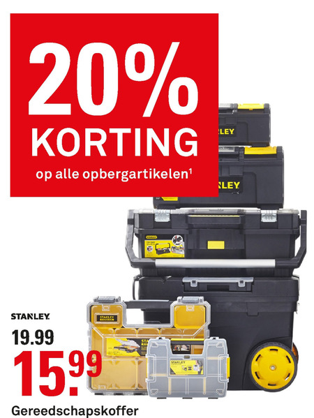 Stanley   gereedschapswagen, assortimentsdoos folder aanbieding bij  Karwei - details