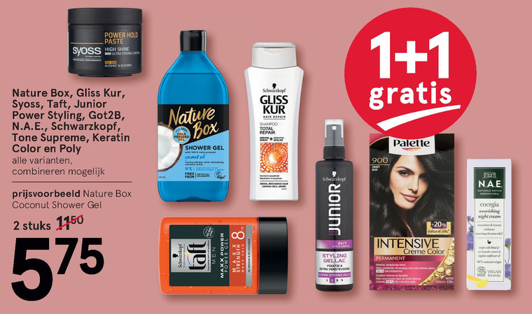 Schwarzkopf   conditioner, douchegel folder aanbieding bij  Etos - details