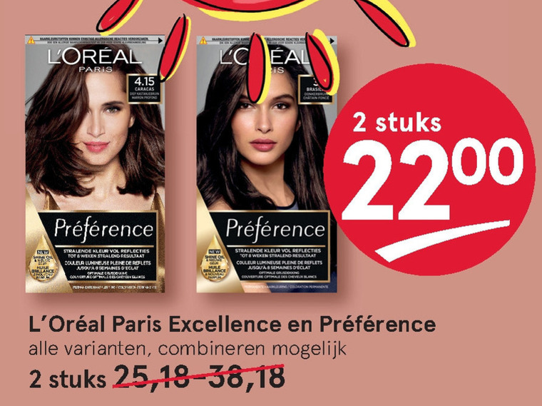 Preference   haarkleuring folder aanbieding bij  Etos - details