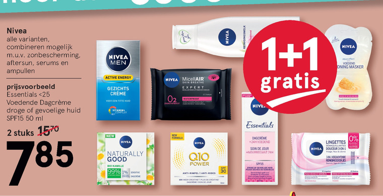 Nivea   gezichtsreiniging, dagcreme folder aanbieding bij  Etos - details