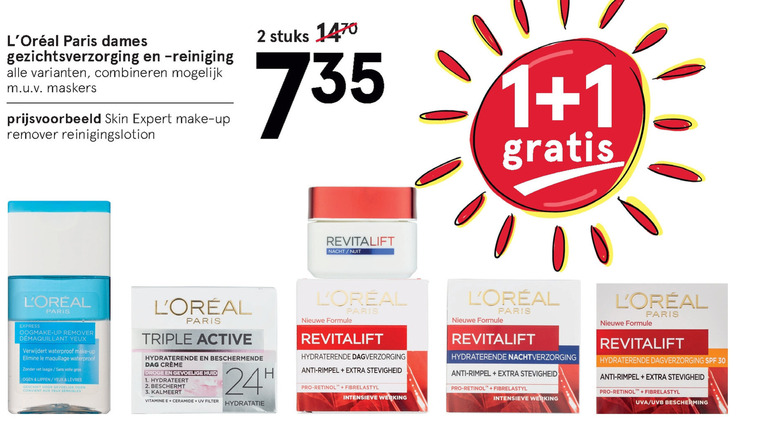 L Oreal   gezichtsverzorging, nachtcreme folder aanbieding bij  Etos - details