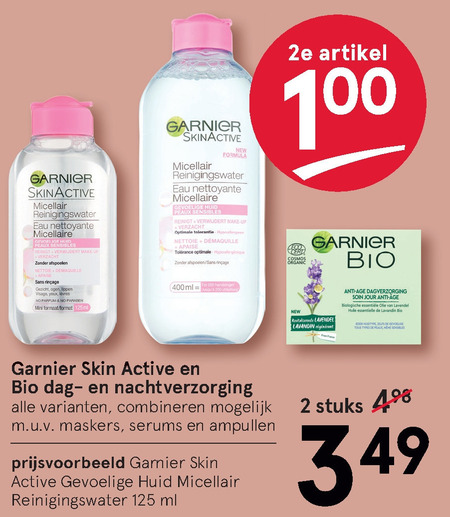 Garnier Skin Active   dagcreme, gezichtsreiniging folder aanbieding bij  Etos - details