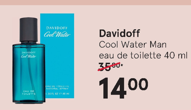 Davidoff   eau de toilette folder aanbieding bij  Etos - details