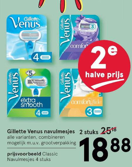 Gillette Venus   dames scheermesje folder aanbieding bij  Etos - details