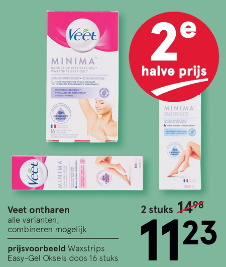 Veet   ontharingscreme, ontharingsstrips folder aanbieding bij  Etos - details