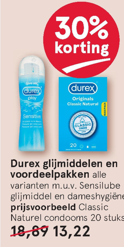 Durex   glijmiddel, condooms folder aanbieding bij  Etos - details