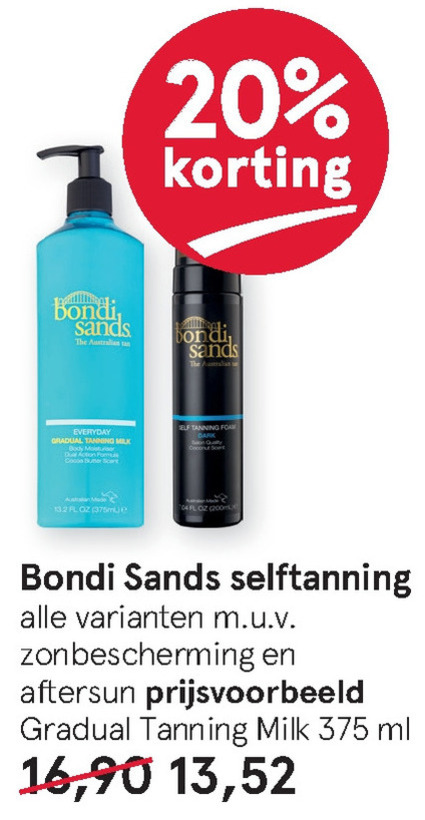 Bondi Sands   zelfbruining folder aanbieding bij  Etos - details