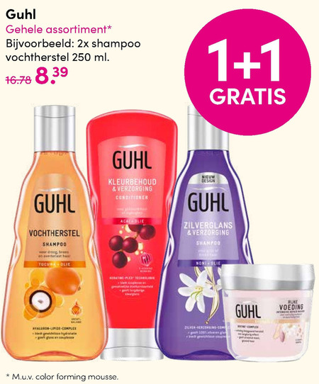 Guhl   shampoo, conditioner folder aanbieding bij  DA - details