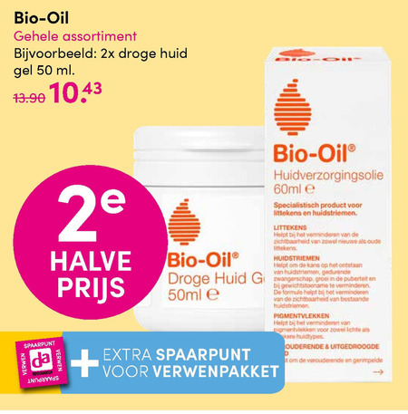 Bio-Oil   huidolie folder aanbieding bij  DA - details