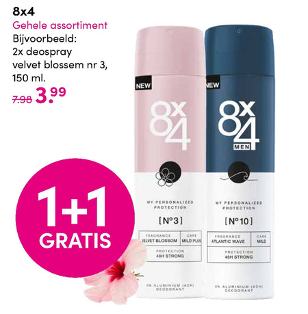 8x4   deodorant folder aanbieding bij  DA - details