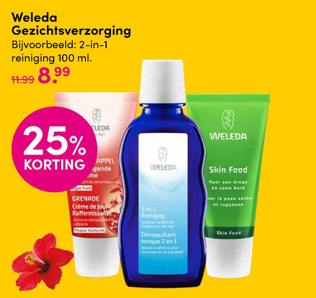 Weleda   gezichtsverzorging, gezichtsreiniging folder aanbieding bij  DA - details