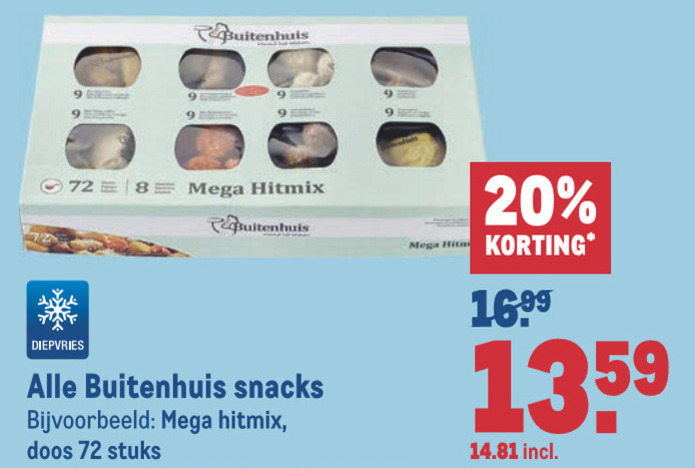 Buitenhuis   snack folder aanbieding bij  Makro - details