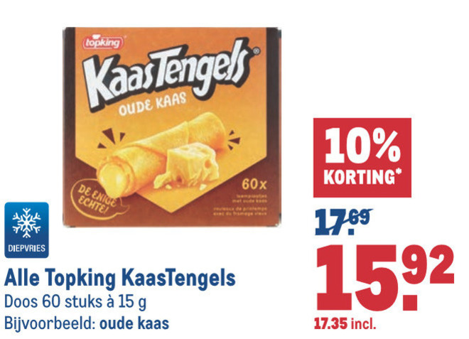 Topking   kaassnacks folder aanbieding bij  Makro - details