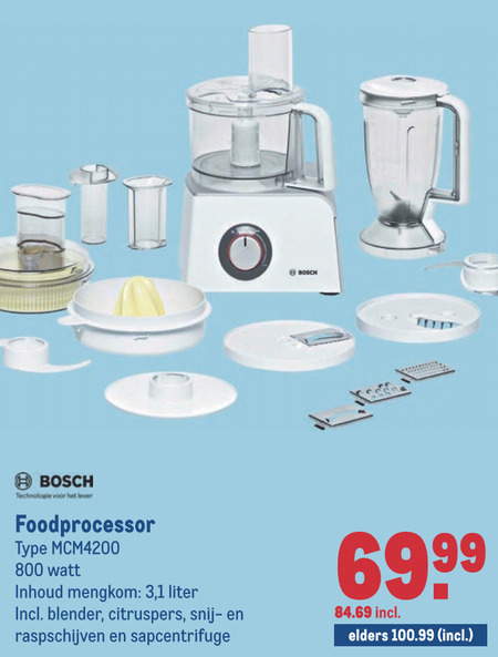 Bosch   foodprocessor folder aanbieding bij  Makro - details