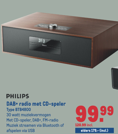 Philips   audiosysteem, dab radio folder aanbieding bij  Makro - details