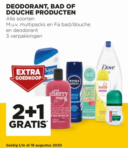 Alle merken   deodorant, douchegel folder aanbieding bij  Jumbo - details