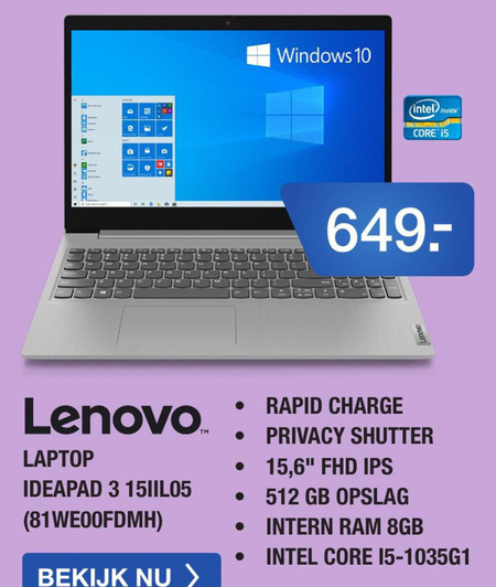 Lenovo   notebook folder aanbieding bij  Electroworld - details