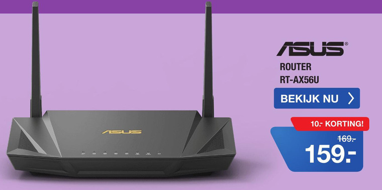 Asus   wireless router folder aanbieding bij  Electroworld - details