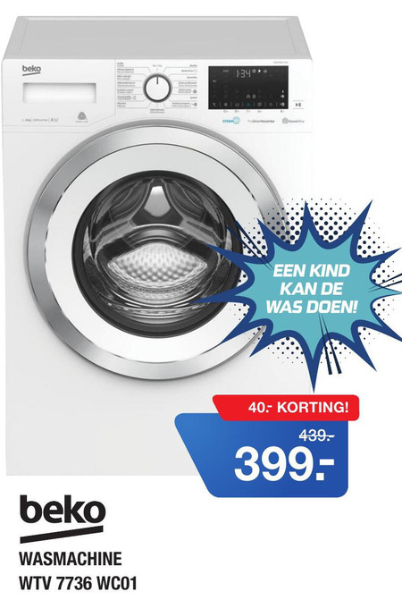 wasmachine folder aanbieding bij - details