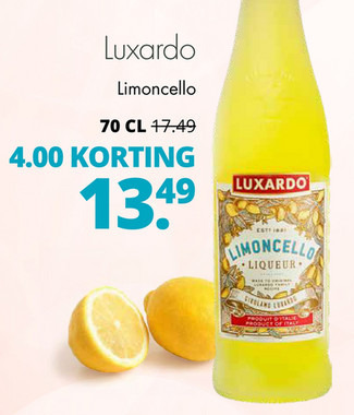 Luxardo   limoncello folder aanbieding bij  Mitra - details