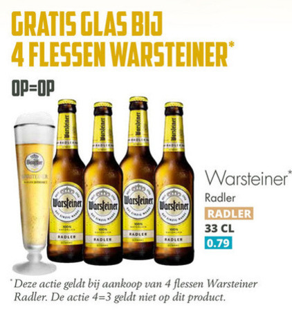 Warsteiner   radler bier folder aanbieding bij  Mitra - details