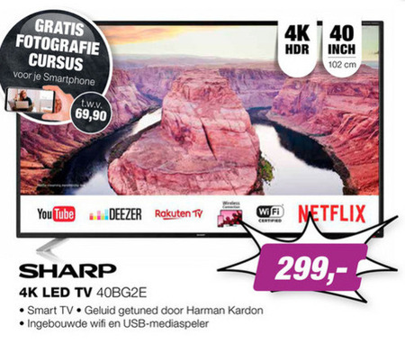 Sharp   4k ultrahd televisies folder aanbieding bij  EP Electronic Partner - details