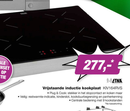 Etna   inductiekookplaat folder aanbieding bij  EP Electronic Partner - details