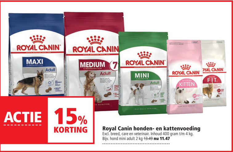 Royal Canin   hondenvoer, kattenvoer folder aanbieding bij  Welkoop - details