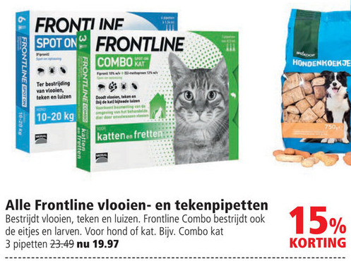 kleding Petulance native Frontline vlooienband folder aanbieding bij Welkoop - details