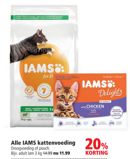 IAMS   kattenvoer folder aanbieding bij  Welkoop - details