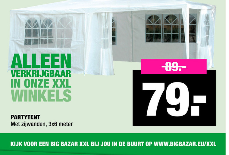 deksel Pool kust partytent folder aanbieding bij Big Bazar - details