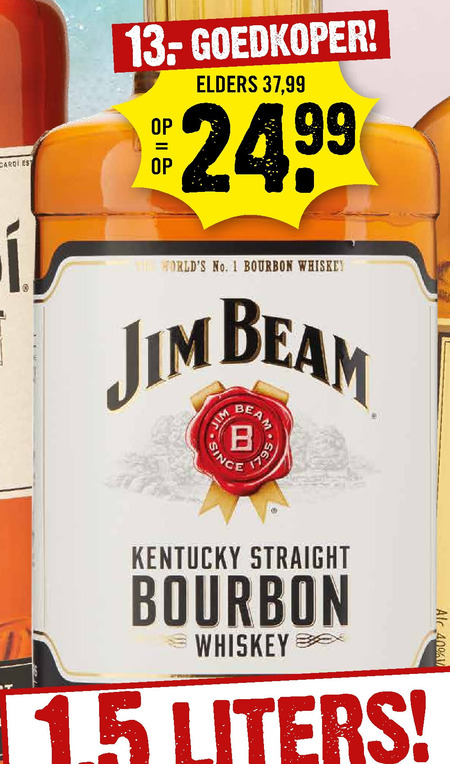 Jim Beam   bourbon folder aanbieding bij  Dirck III - details