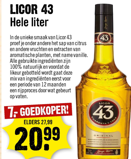 Licor 43   likeur folder aanbieding bij  Dirck III - details