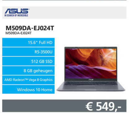 Asus   notebook folder aanbieding bij  Informatique - details