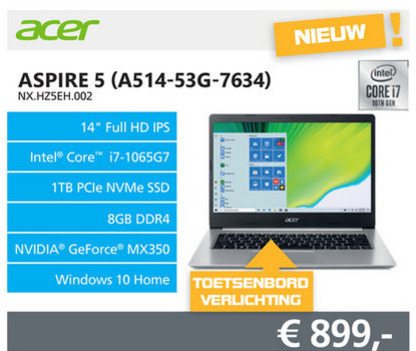 Acer   notebook folder aanbieding bij  Informatique - details