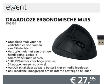 Ewent   muis folder aanbieding bij  Informatique - details