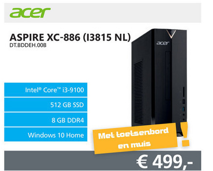 Acer   pc systeem folder aanbieding bij  Informatique - details