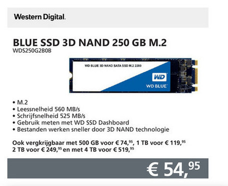 Western Digital   ssd harde schijf folder aanbieding bij  Informatique - details