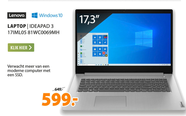 Lenovo   notebook folder aanbieding bij  Expert - details