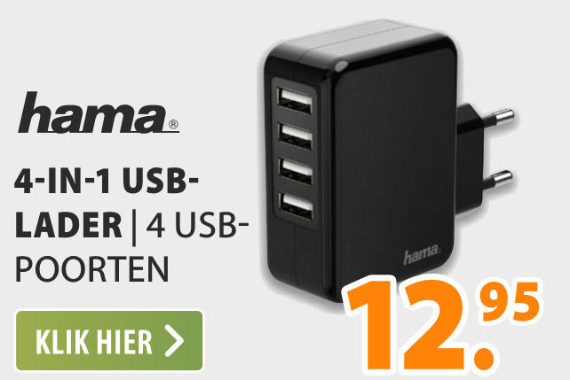 Hama   usb lichtnetadapter folder aanbieding bij  Expert - details