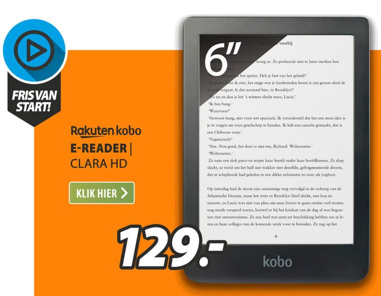 kobo   ebook reader folder aanbieding bij  Expert - details