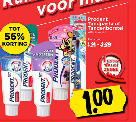 Prodent   tandpasta, tandenborstel folder aanbieding bij  Vomar - details