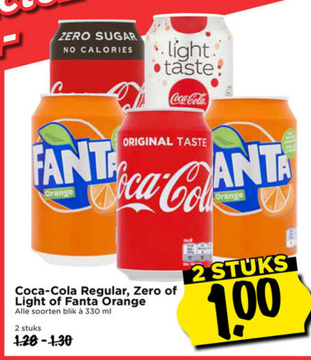 Fanta   frisdrank, cola folder aanbieding bij  Vomar - details