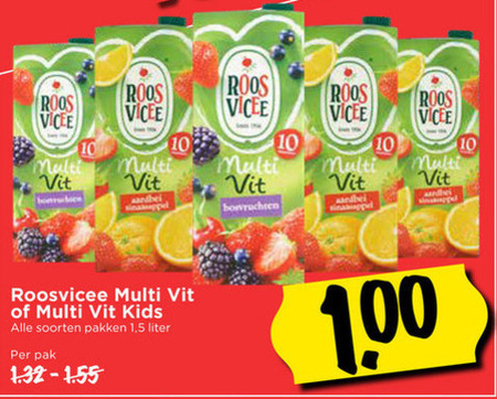 Roosvicee   fruitdrank folder aanbieding bij  Vomar - details