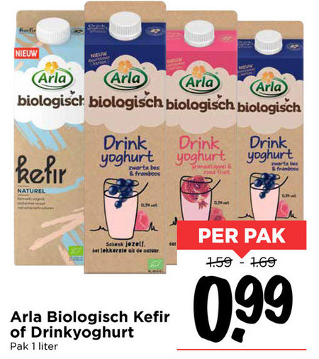 Arla   yoghurt, drinkyoghurt folder aanbieding bij  Vomar - details