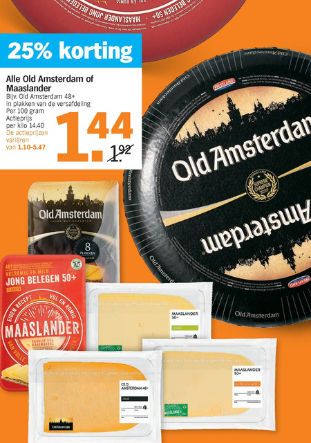 Maaslander   kaasplakken, kaas folder aanbieding bij  Albert Heijn - details