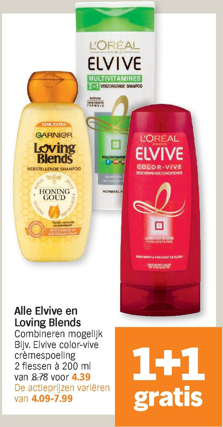 Garnier Loving Blends   cremespoeling, shampoo folder aanbieding bij  Albert Heijn - details