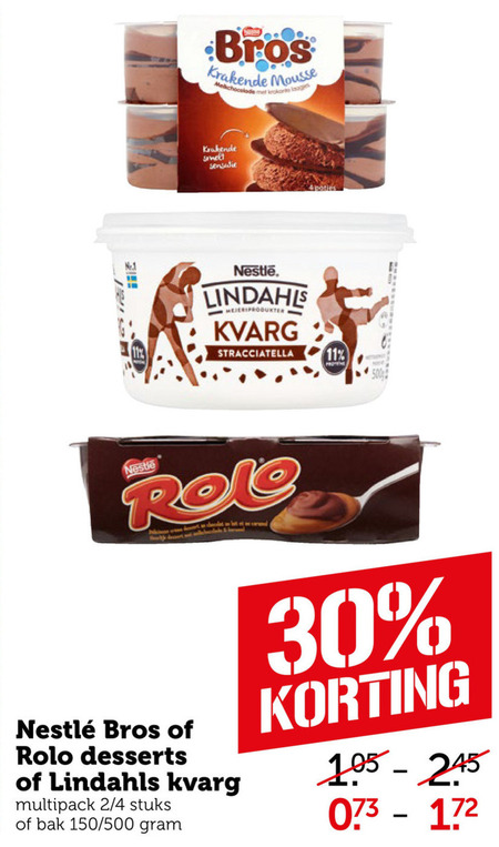 Rolo   kwark, chocolademousse folder aanbieding bij  Coop - details