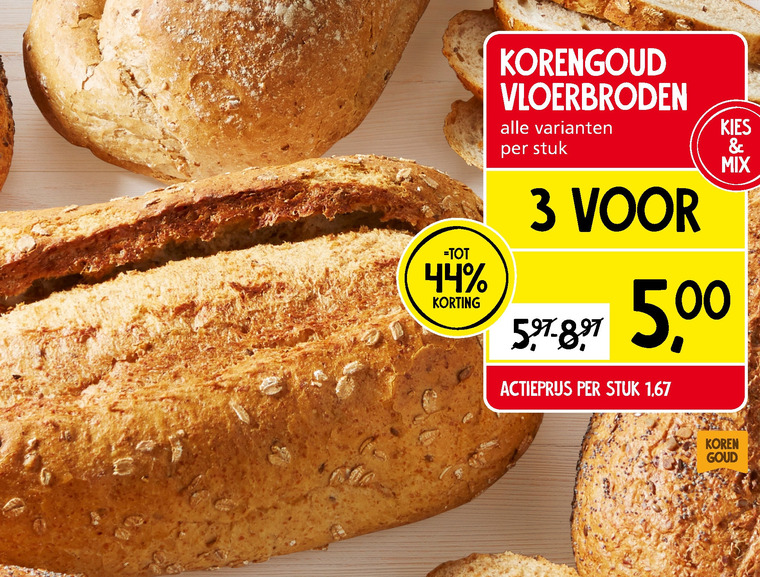 Korengoud   brood folder aanbieding bij  Jan Linders - details